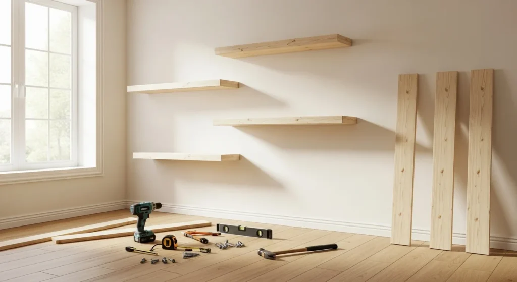 How to Build and Style DIY Floating Shelves