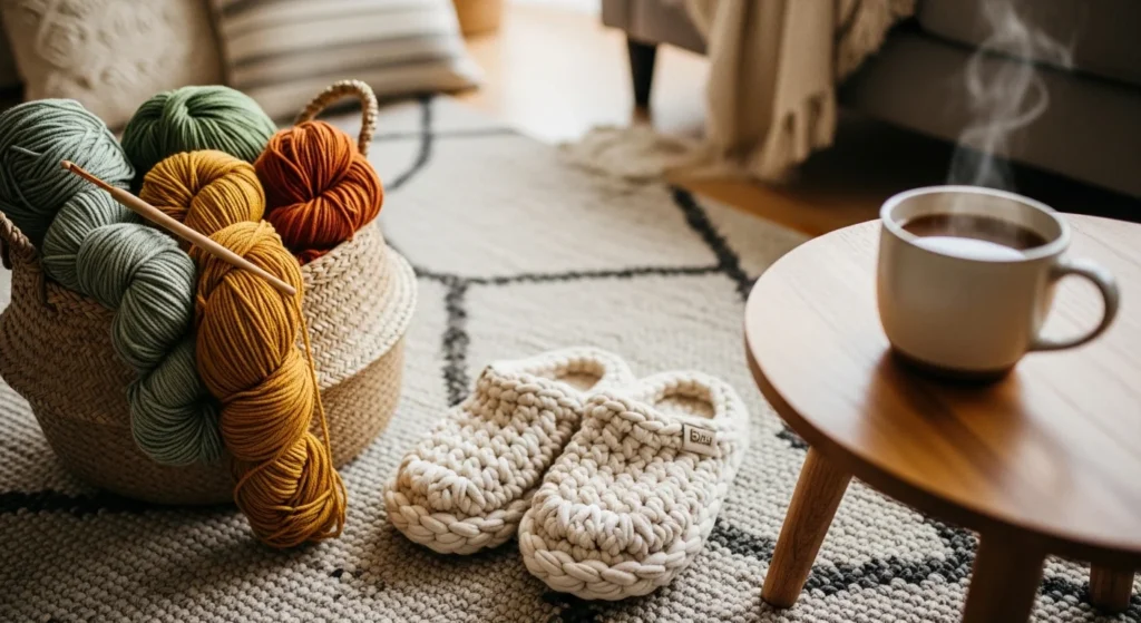 How to Crochet Warm Slippers at Home