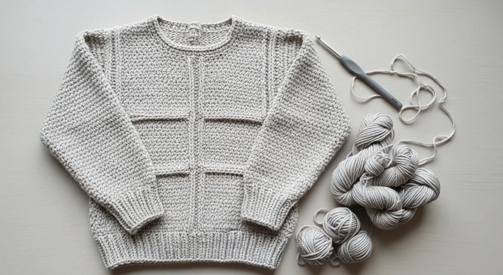 How to Crochet a Simple Sweater Step by Step